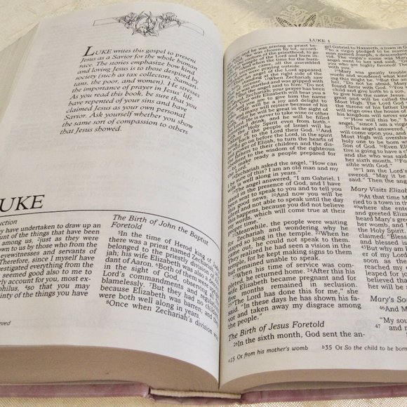 VTG Womens Devotional Bible NIV Christs Words in Red 1990 HC Zondervan USA - Picture 10 of 11